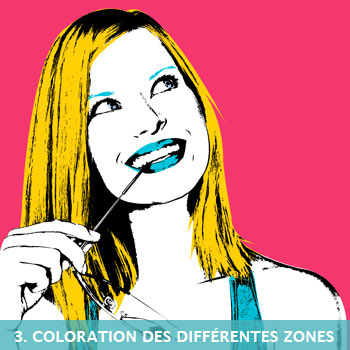 Coloration du tableau pop art